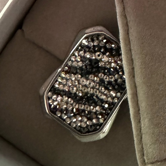 Judith Leiber Papa Print Zebra Pave Ring, 6, NWT Full Inclusion, Box & Packaging - Picture 10 of 10